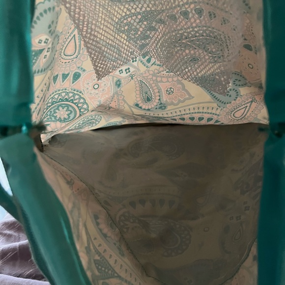 Initials, inc. Back Sac in aqua paisley print - Picture 4 of 5